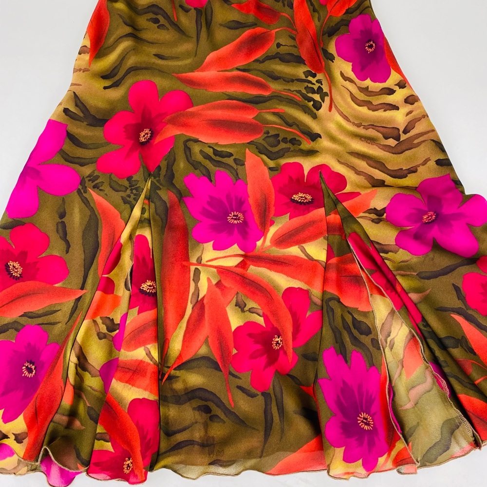 Versailles-A-Line Skirt. Multi colored-Small